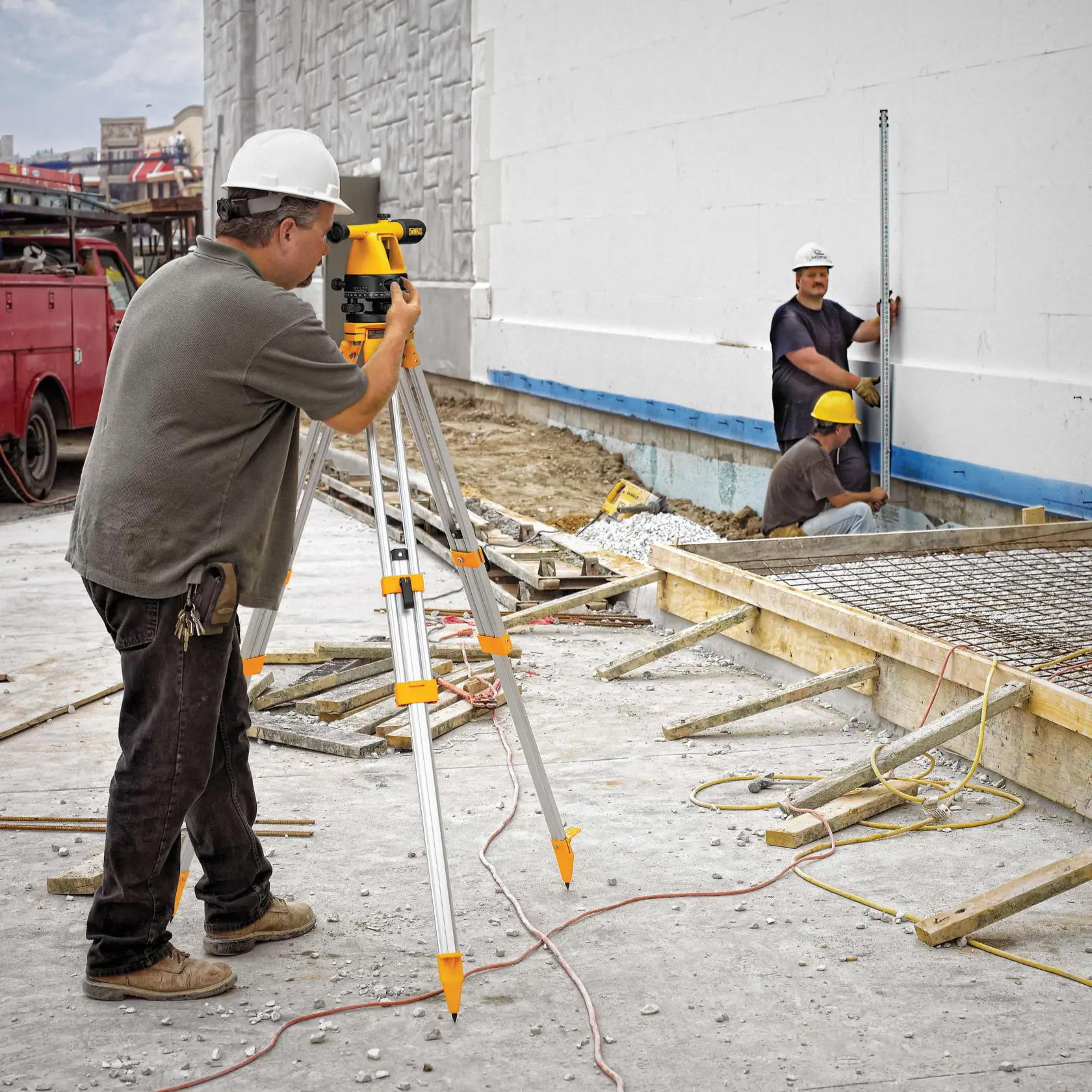 20x builders level packaging being used at a construction site.