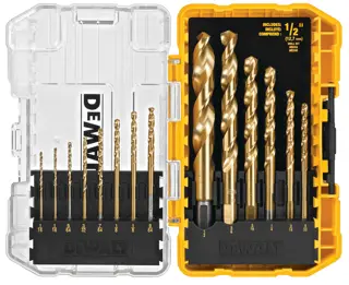 14 piece Titanium Speed Tip Drill Bit Set opened box.