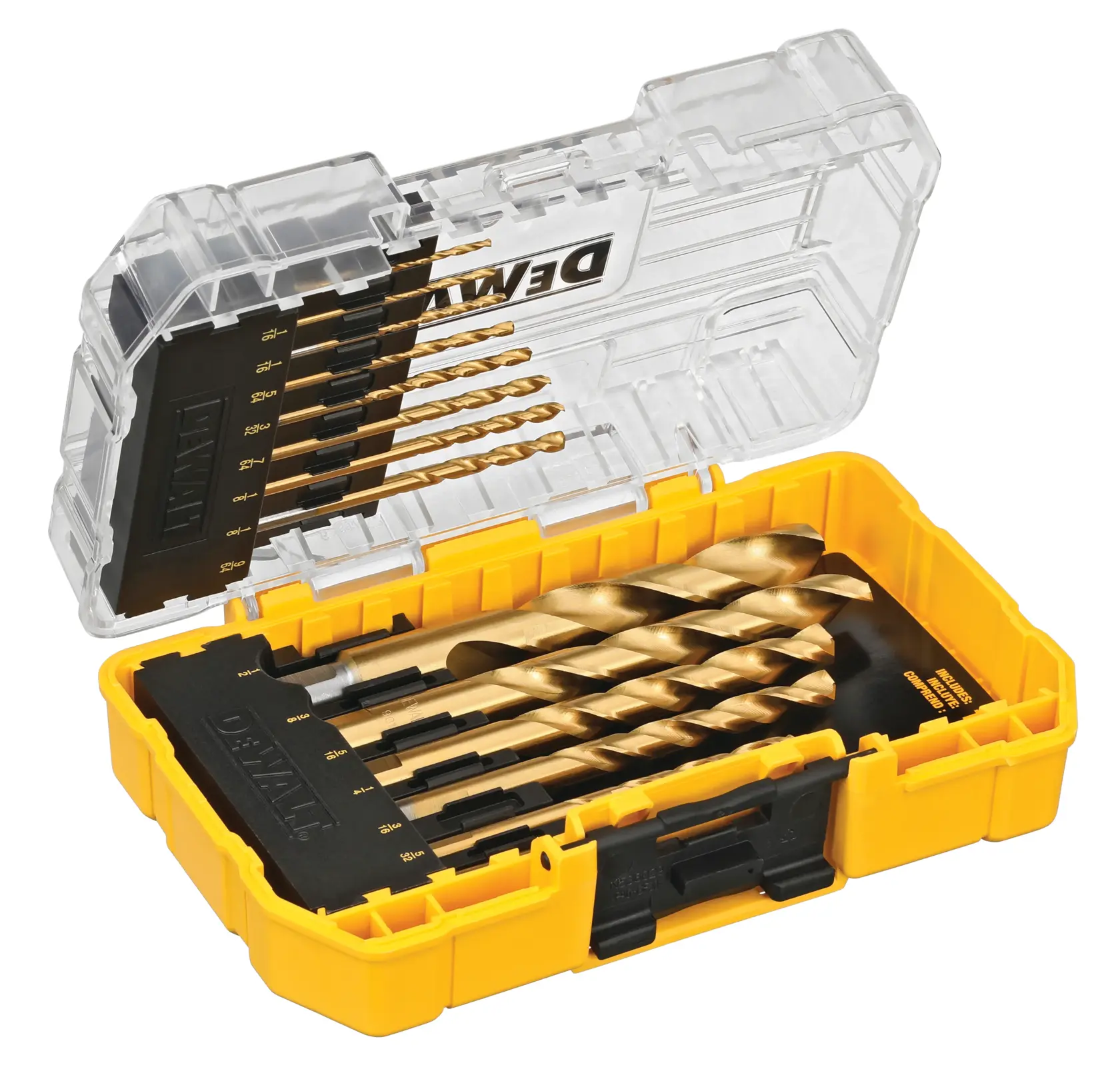 14 piece Titanium Speed Tip Drill Bit Set opened box.