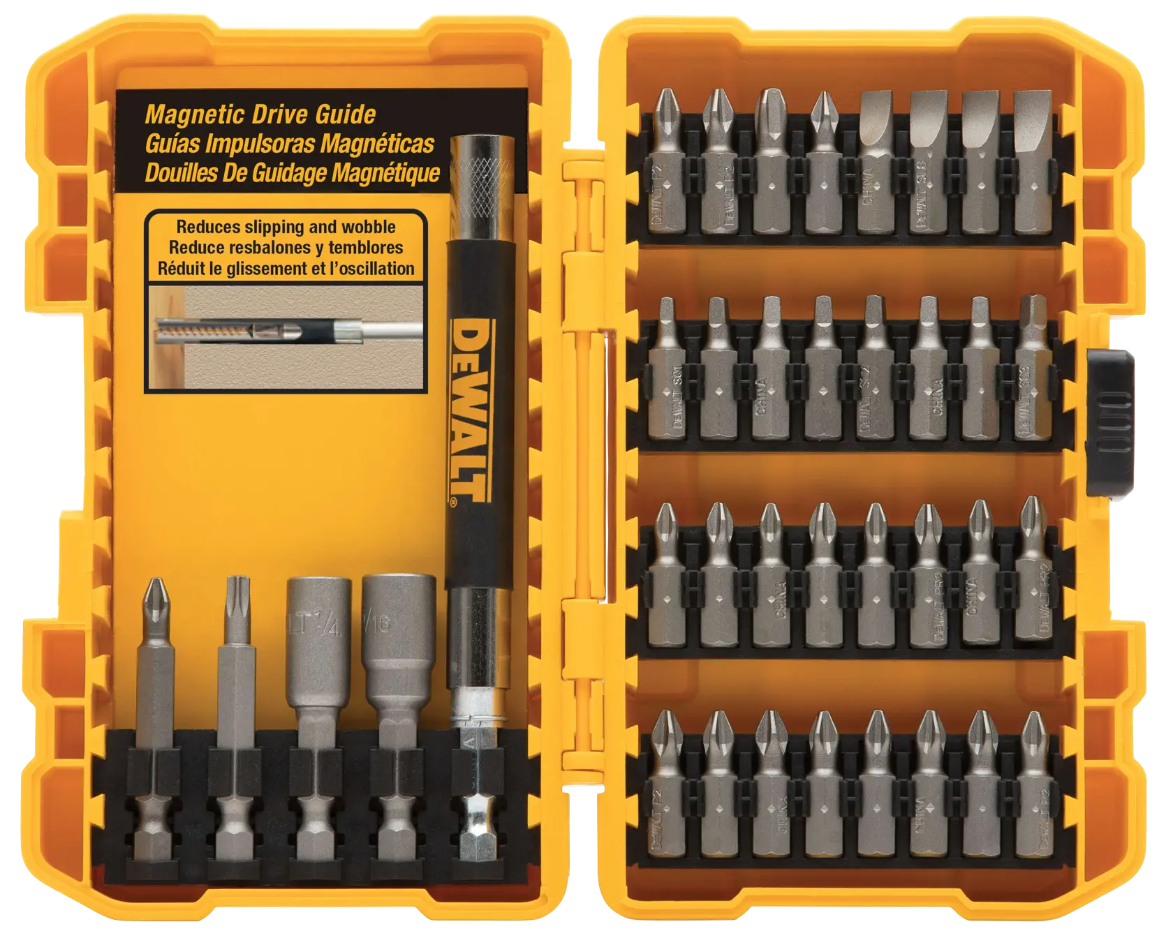 DEWALT® Juego de Destornilladores con Estuche Resistente (37 Piezas)