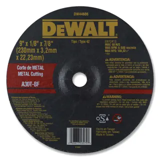DEWALT® 9" x 3.2mm de Espesor Eje de 7/8