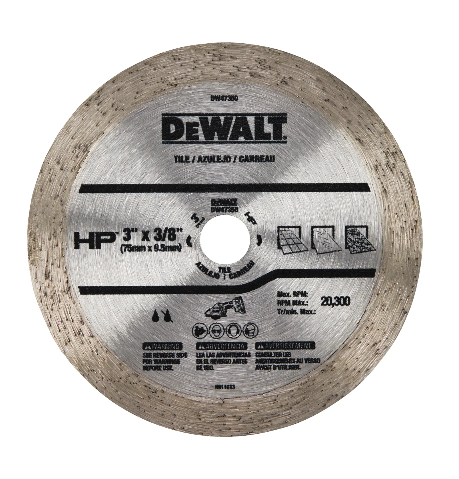 DEWALT® Azulejo HP Continuo de 3 Pulg. Loseta HP Continua