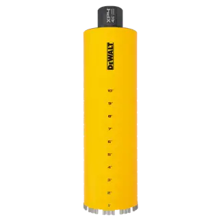 4 1/2" DEWALT Diamond Core Bit on white at a profile view