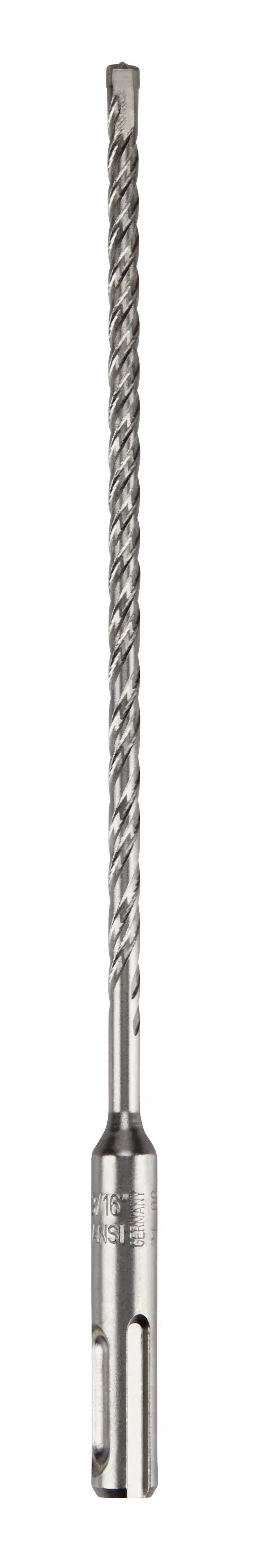 One quarter inch by 4 inch by 6 inch S D S Plus Full Head Carbide Drill Bit.