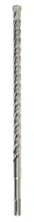 A single long, spiral-shaped concrete drill bit with an SDS shank, photographed upright against a white background.