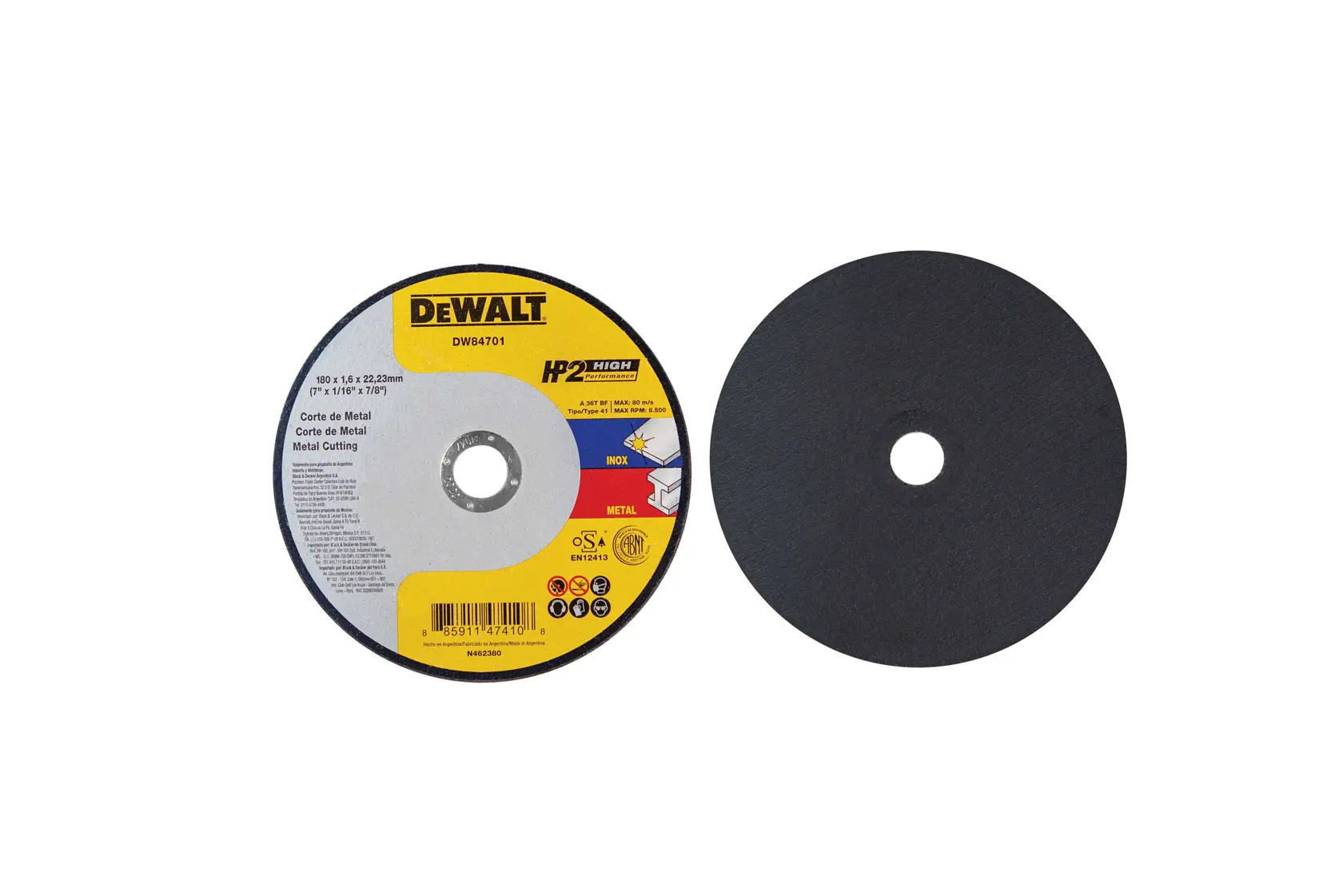 DEWALT® Abrasivo 7 x 1/16 x 7/8 Pulgadas Tipo 41