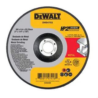 DEWALT® Rueda de Esmeril HP2 7" x 1/4" x 7/8" Tipo 27