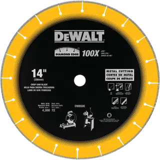 DEWALT® Hoja para Sierra Tronzadora de 14 Pulgadas por 1 Pulgada con Borde de Diamante