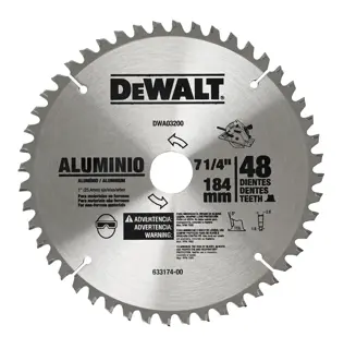 DEWALT® Hoja de Sierra 7-1/4 Pulg 48T Aluminio