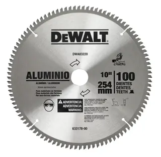 DEWALT® Hoja de Sierra 10 Pulg 100D Aluminio