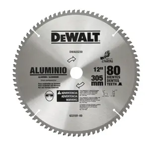 DEWALT® Hoja de Sierra 12 Pulgadas 80 Dientes Aluminio
