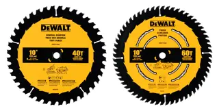 Profile of 60 tooth and 40 tooth saw one blade construction blade set.
