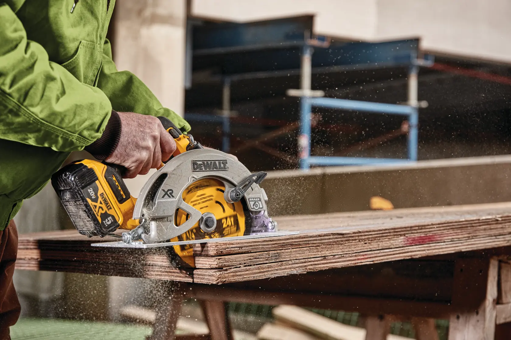 Seven and a Quarter inch Circular Saw Blades in use.