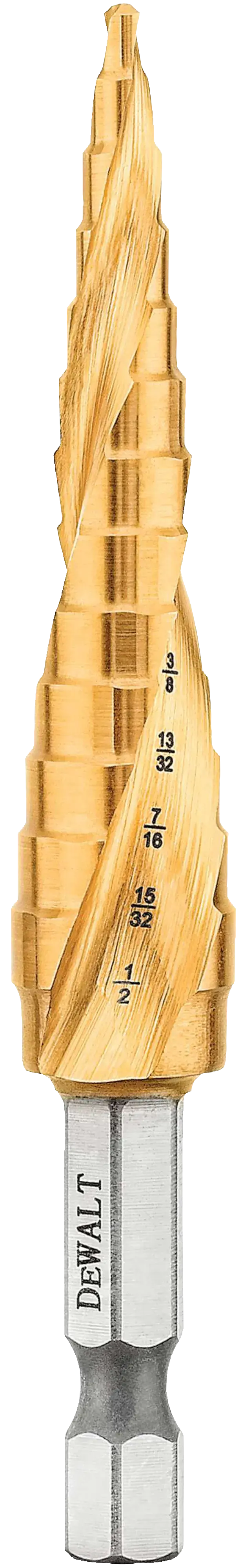IMPACT READY TITANIUM NITRIDE COATED STEP DRILL BITS.