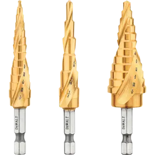 3 piece IMPACT READY Step Drill Bit Set.