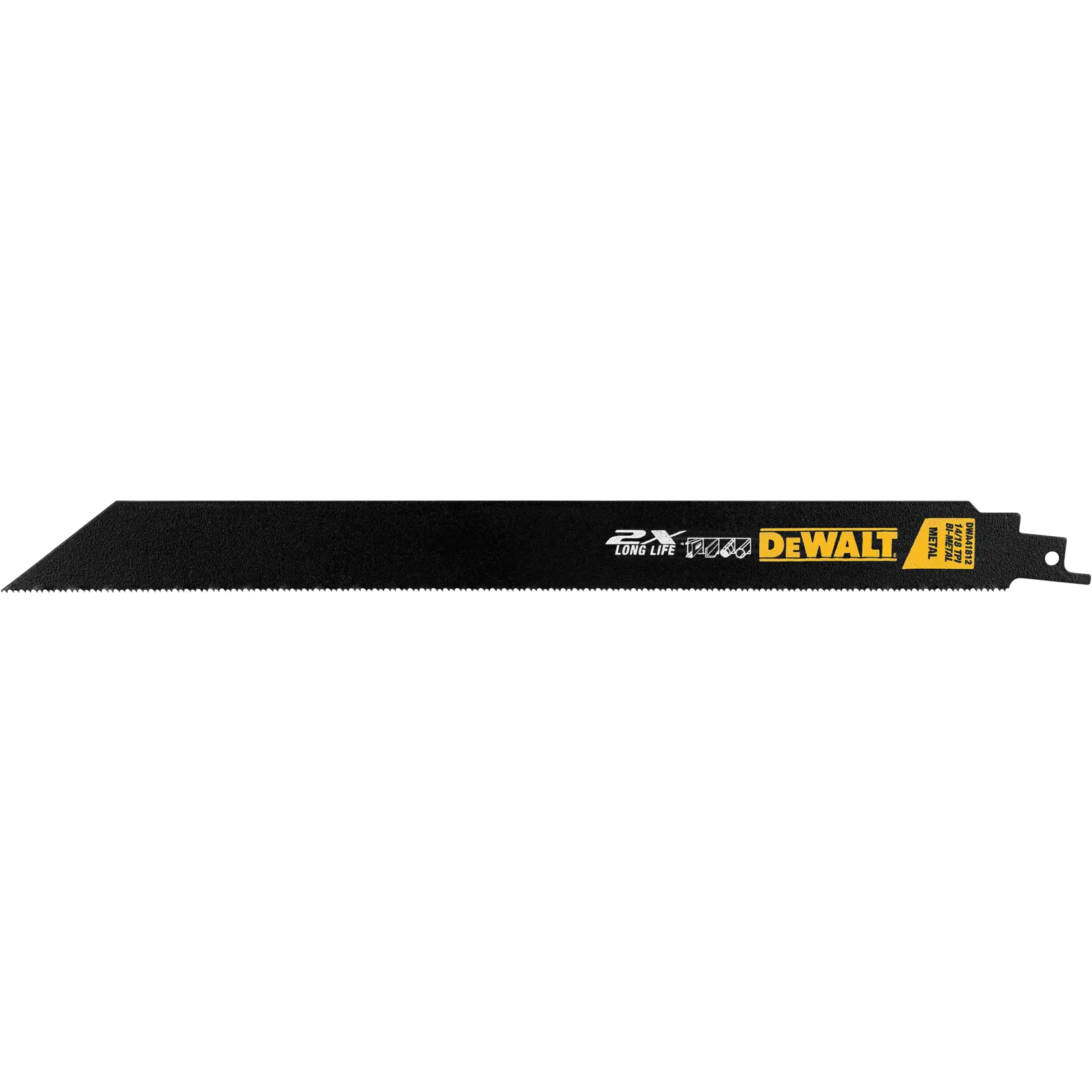 DEWALT® Max Metal Hoja de Sierra Recíproca de Acero de Alta Velocidad de 12 Pulgadas 14/18 TPI con Tira Más Alta (Paquete de 5)