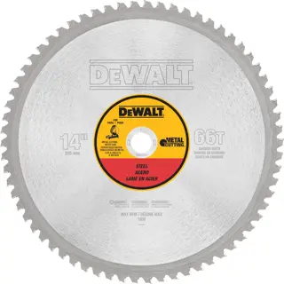 DEWALT® Hoja de Corte de Metal de 14 Pulgadas, Corte de Metal Ferroso, 66 Dientes