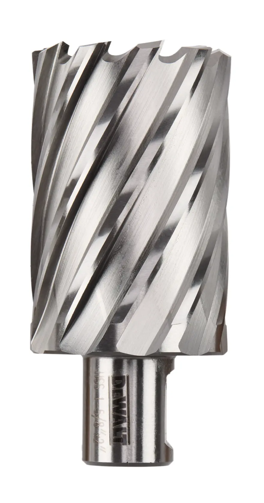 Profile of 1 and 5 eighths by 2 inch high speed steel annular cutter.