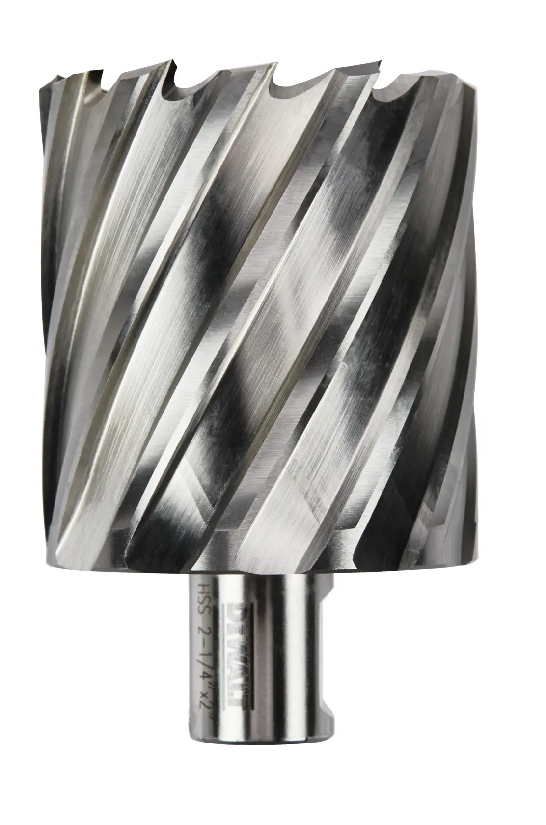 Profile of 2 quarter by 2 inch high speed steel annular cutter.