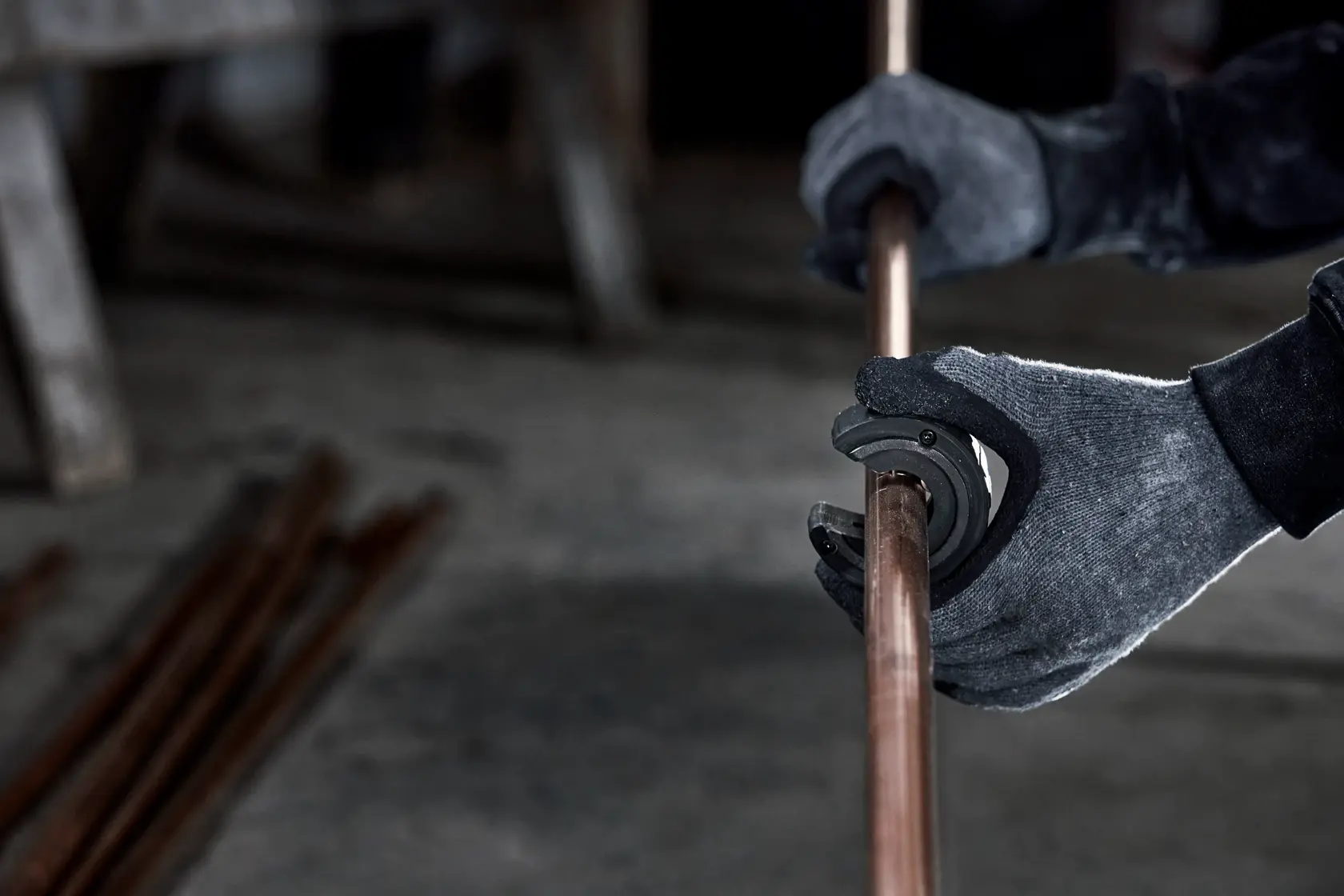 Close up of DEWALT IMPACT CONNECT Copper Cutter attachment