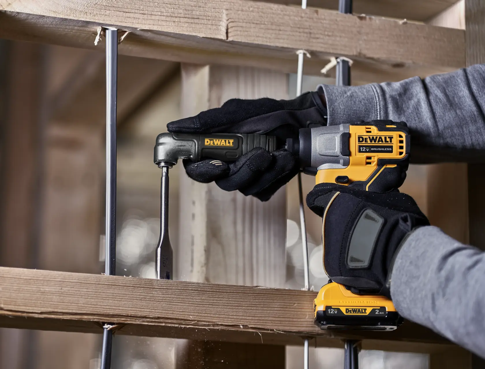 DEWALT® Adaptador para Taladro de Ángulo Recto Sistema 3 en 1 FLEXTORQ®