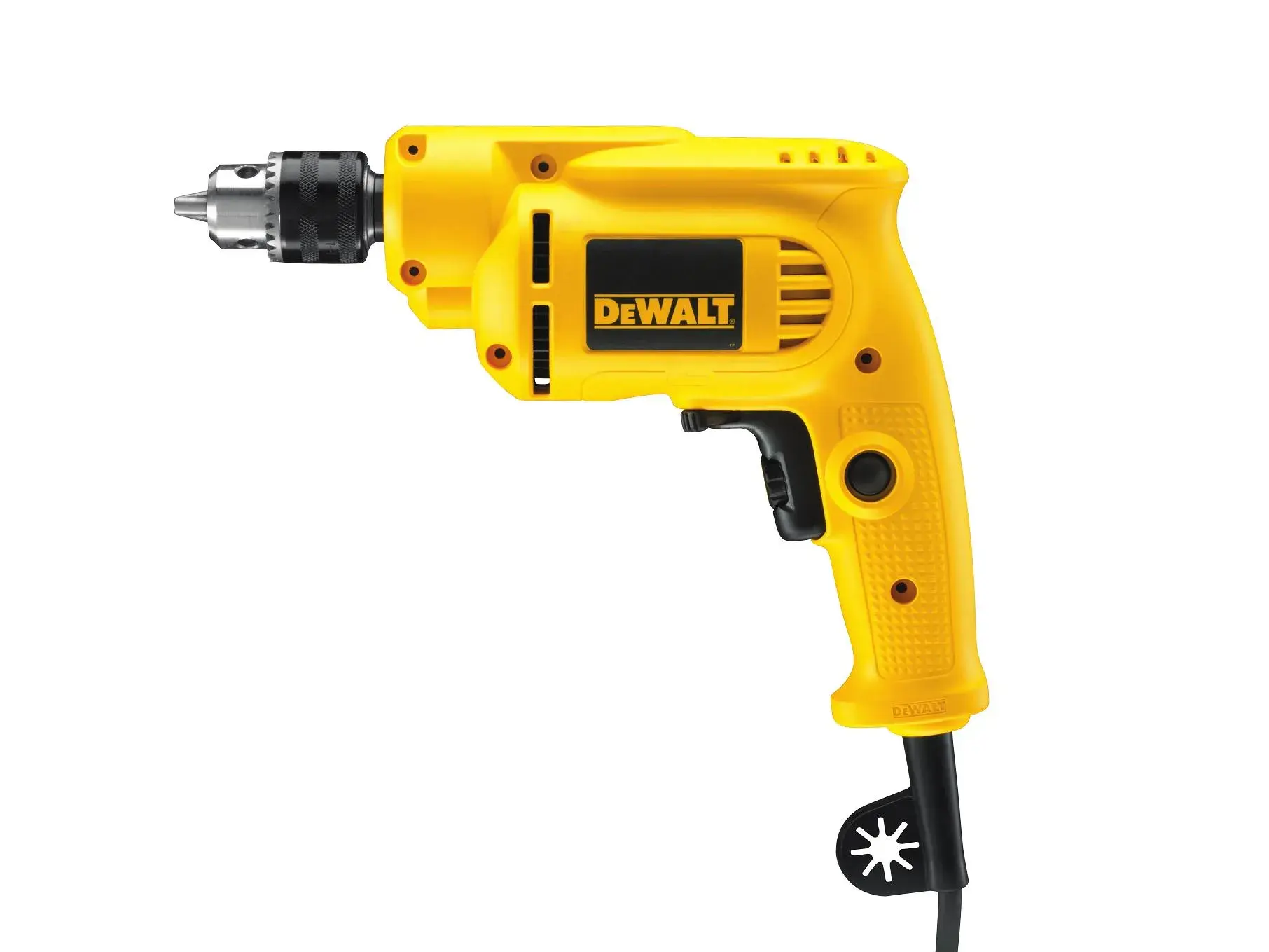 DEWALT® Taladro Eléctrico con Cable de Alta Velocidad de Rotación de 3/8 Pulg (9.5mm)