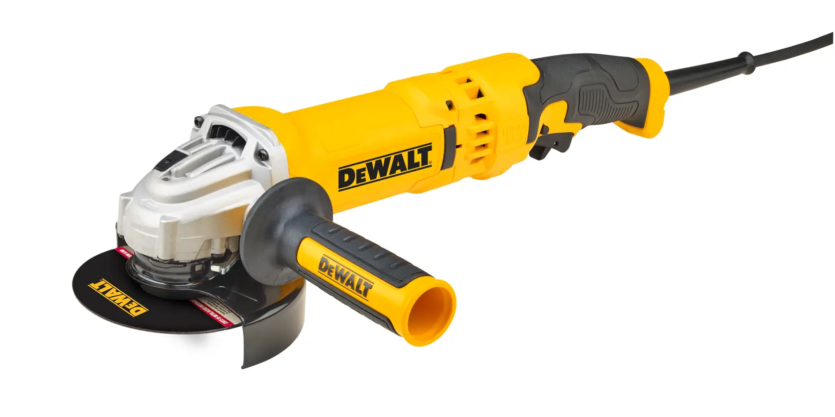 DEWALT® Esmeriladora Angular de 4-1/2" (115mm) - 5" (125mm) con Cable de 1500W de Interruptor de Gatillo