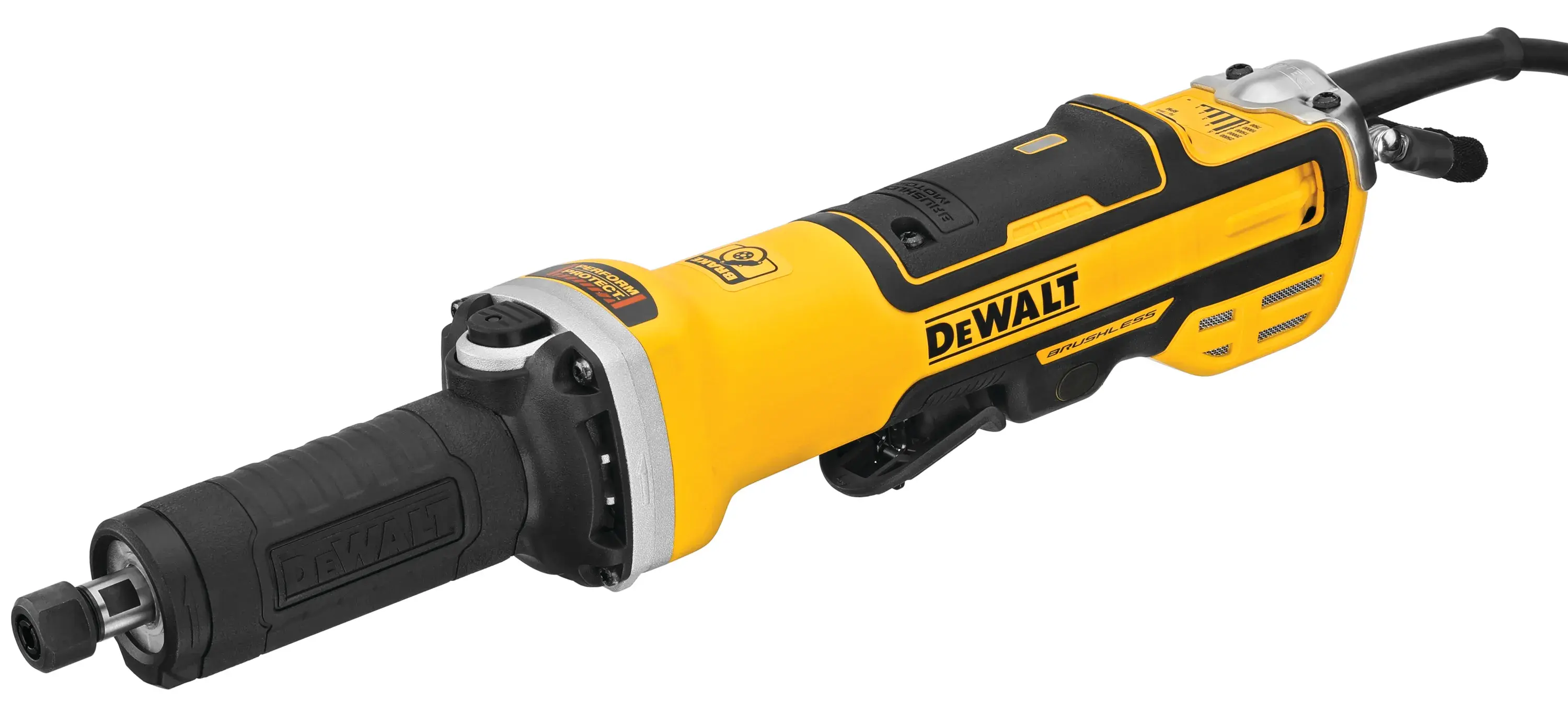 DEWALT® Esmeriladora Angular de 2 pulg. (50mm) Sin Escobillas de Velocidad Variable con Interruptor de Paleta Sin Bloqueo