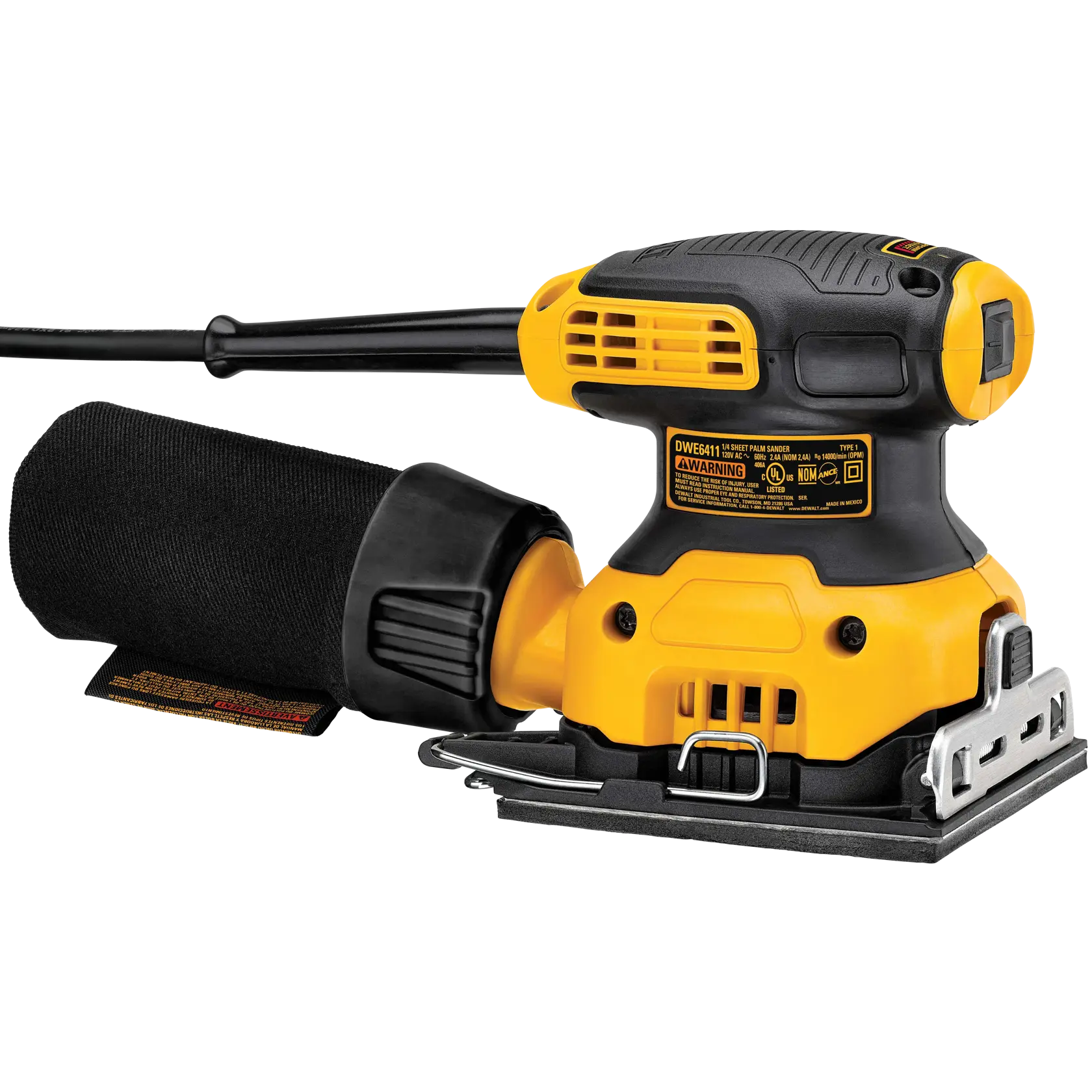DEWALT® Lijadora Eléctrica, Hoja de 1/4" de Pulgada, Orbital