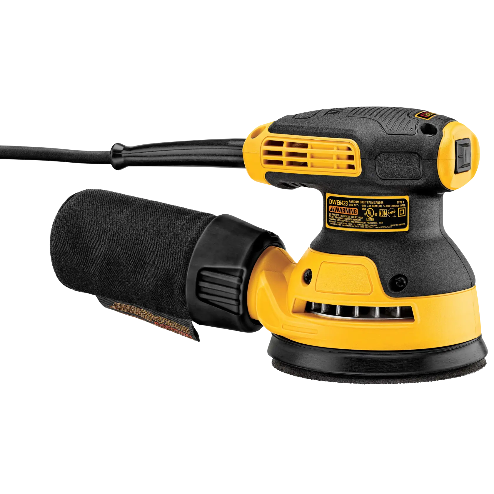 DEWALT® Kit de Lijadora Orbital Eléctrica con Cable de Velocidad Variable de 5 pulgadas (127mm)