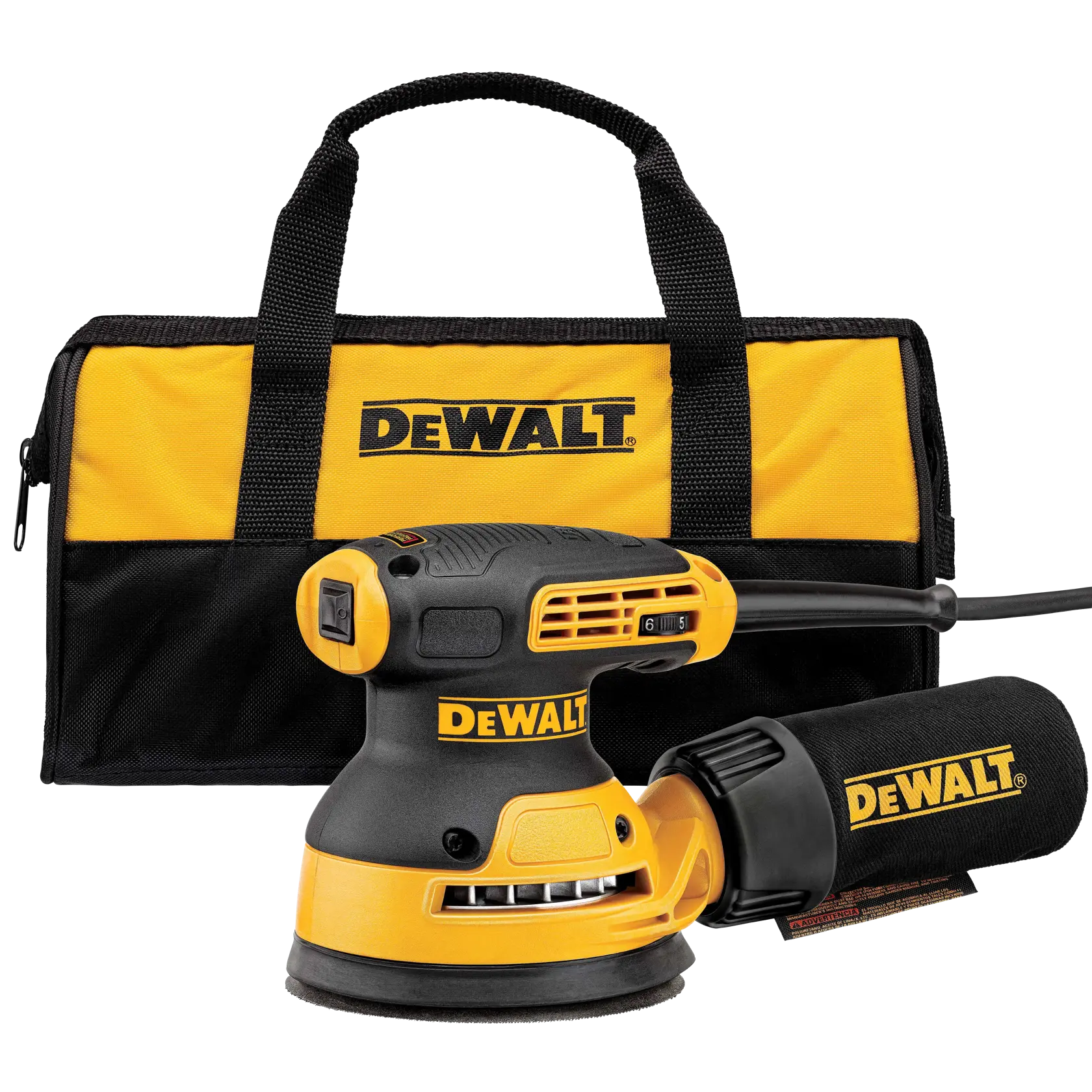 DEWALT® Kit de Lijadora Orbital Eléctrica con Cable de Velocidad Variable de 5 pulgadas (127mm)