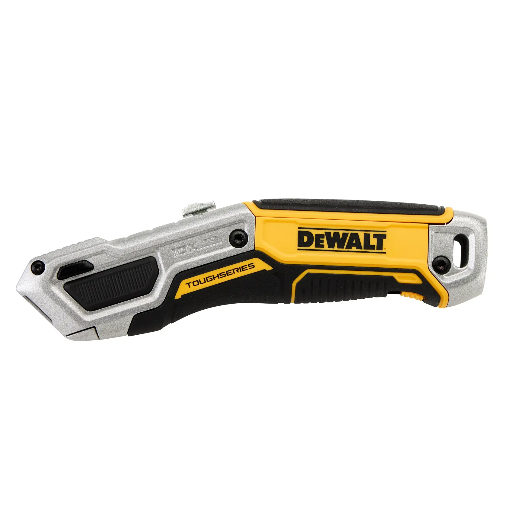 DEWALT® TOUGHSERIES™ DWHT10999 Non Folding Knife front side on white at a profile view