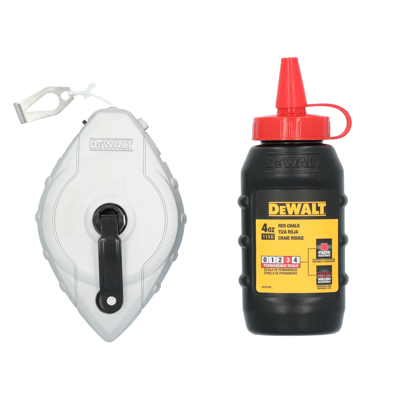 DEWALT Cast Aluminum Reel with Red Chalk