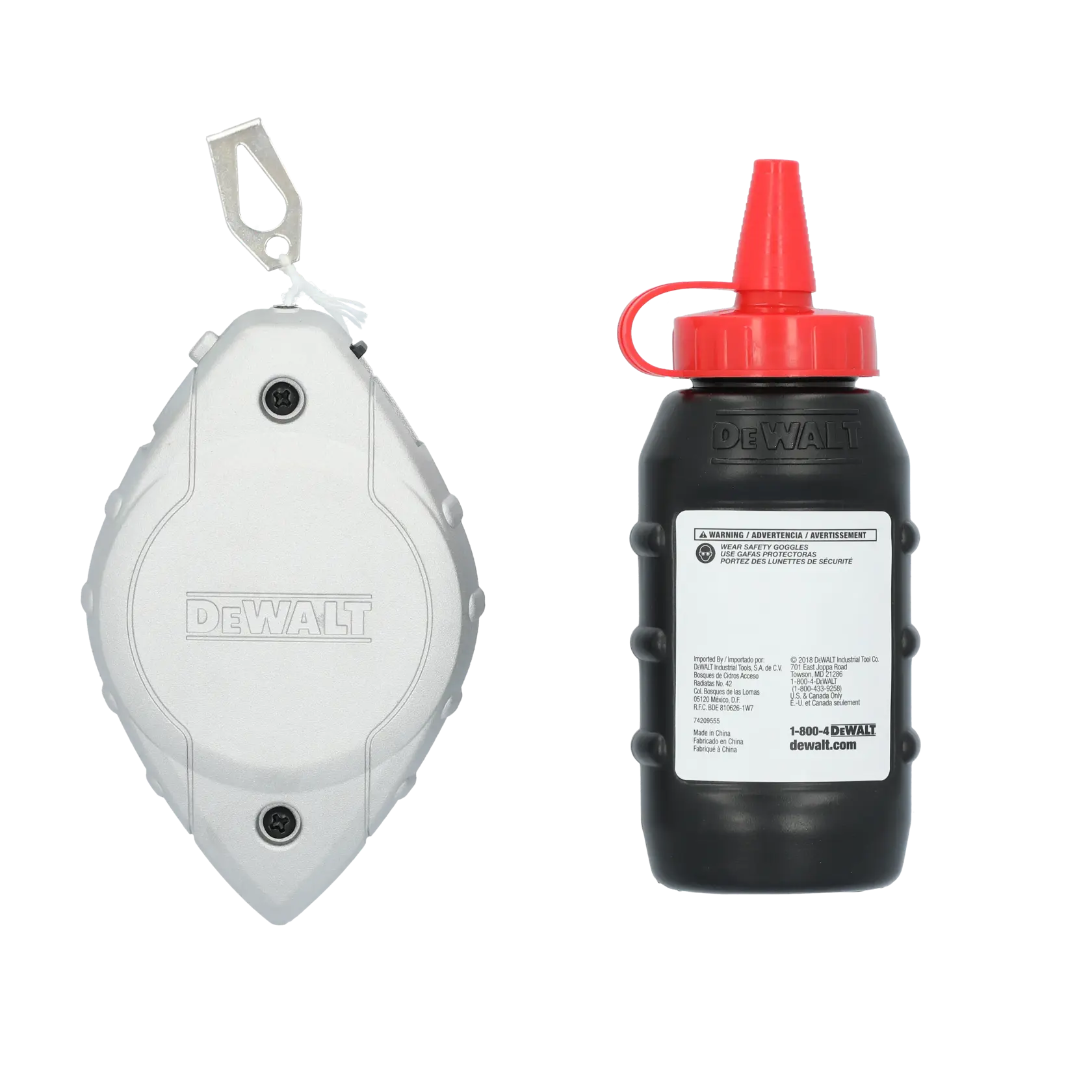 DEWALT Cast Aluminum Reel with Red Chalk