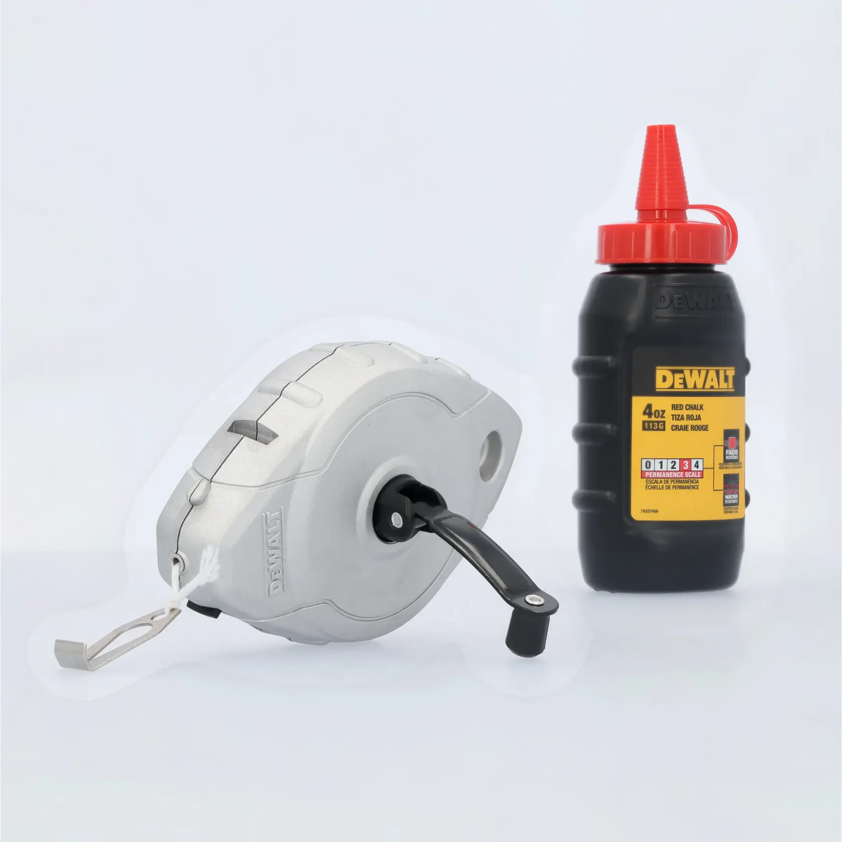 DEWALT Cast Aluminum Reel with Red Chalk