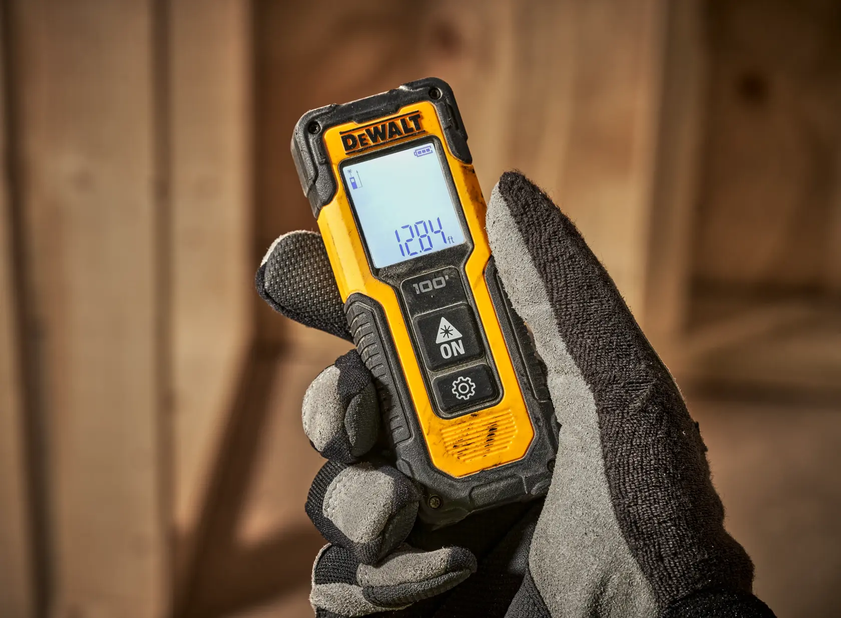 Laser and Distance Measurer Showing Distance Results
