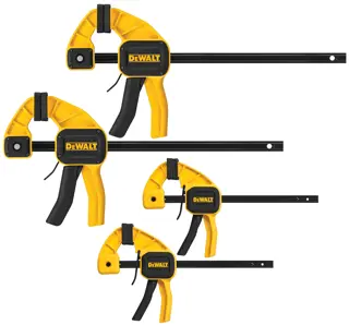 Profile of Medium and Large Trigger Clamps 4 Pack.