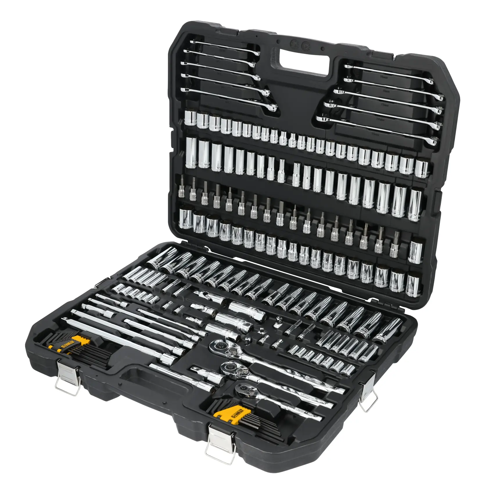 DEWALT® TOUGHSERIES™ DWMT45409 Mechanics Set in black case on white at a 3/4 view from the right 