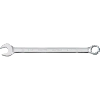 A DEWALT combination wrench with an open end on one side and a closed, ring end on the other. The size marking on the wrench is 9/16.