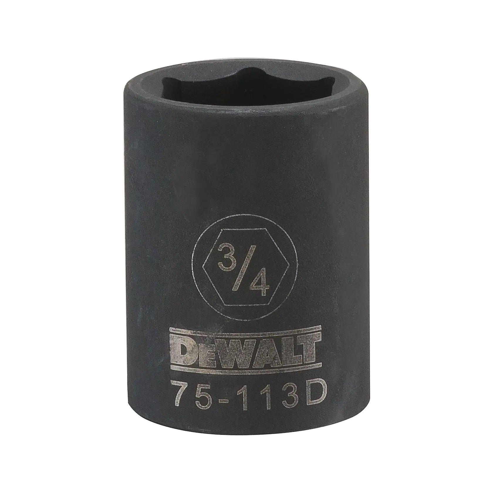Deep impact socket 3 quarter in socket half in drive 6 point steel black oxide.