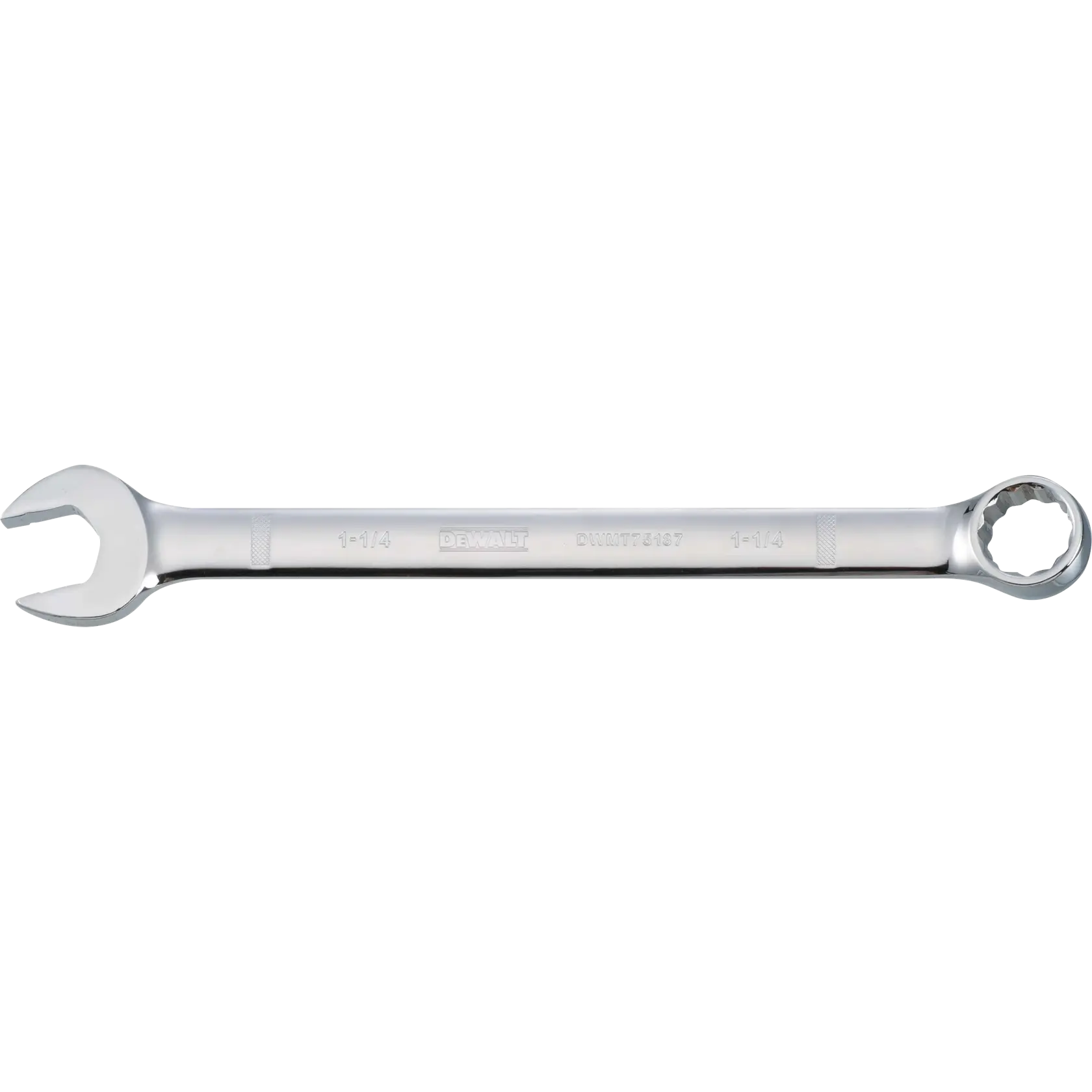 Combination wrench Sae 1 and quarter in head 16 and 7 eighths in length 12 point chrome comfort grip handle.