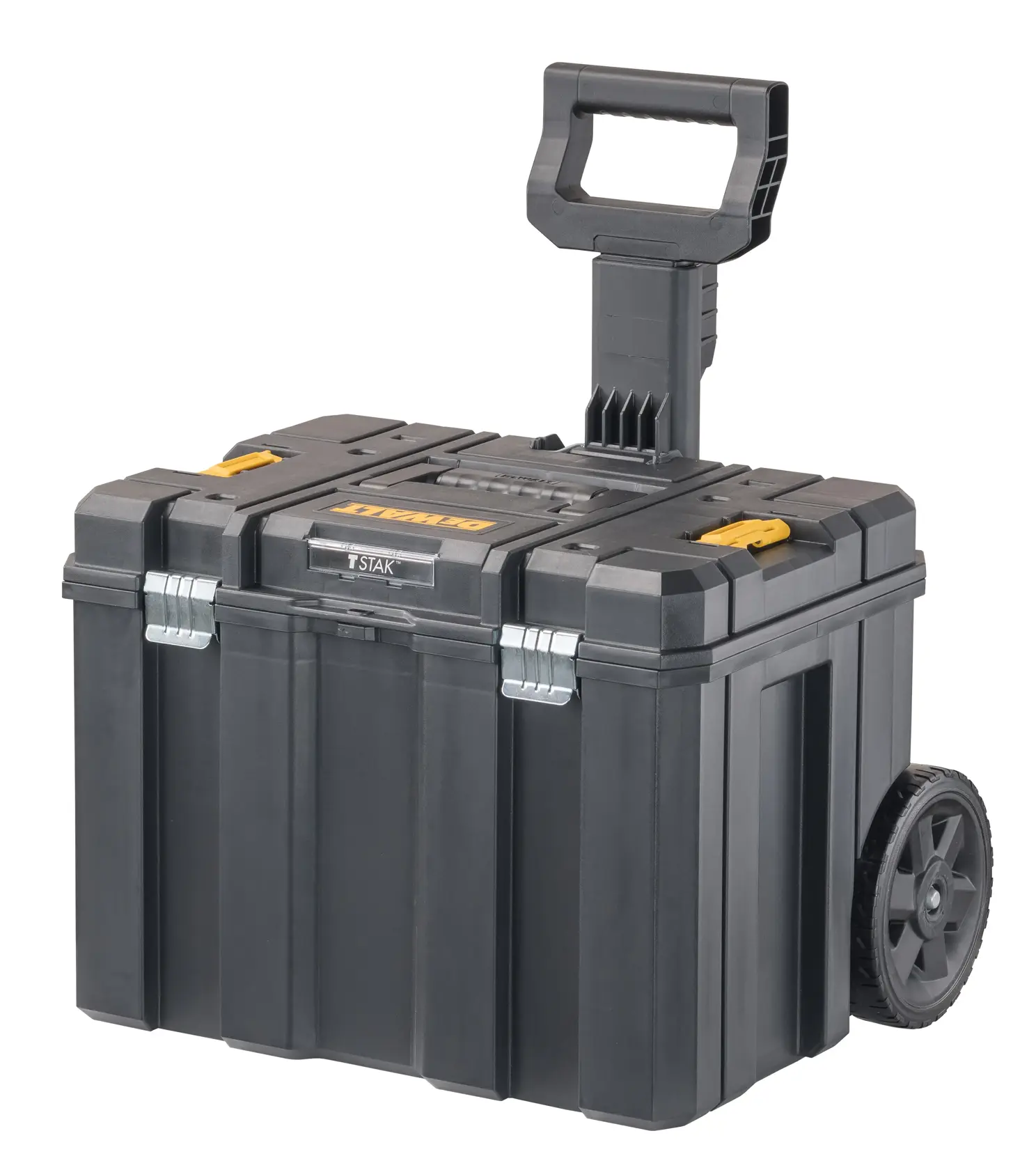 Profile of T stak Mobile storage deep box on wheels.