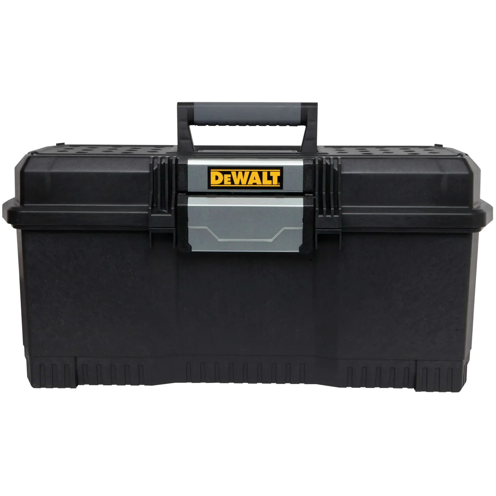 Close up of 24 inch One touch tool box.