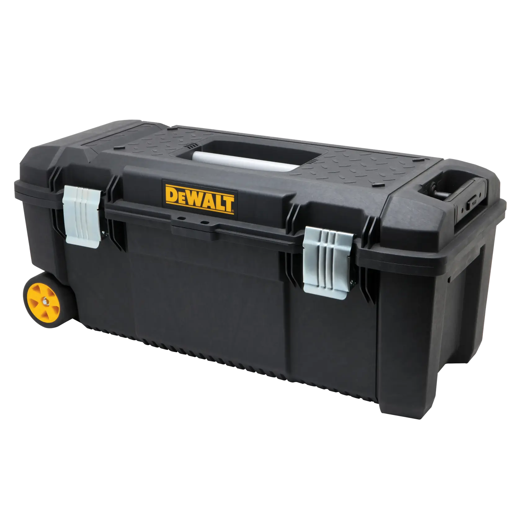 Profile of 28 inch Tool box on wheels.